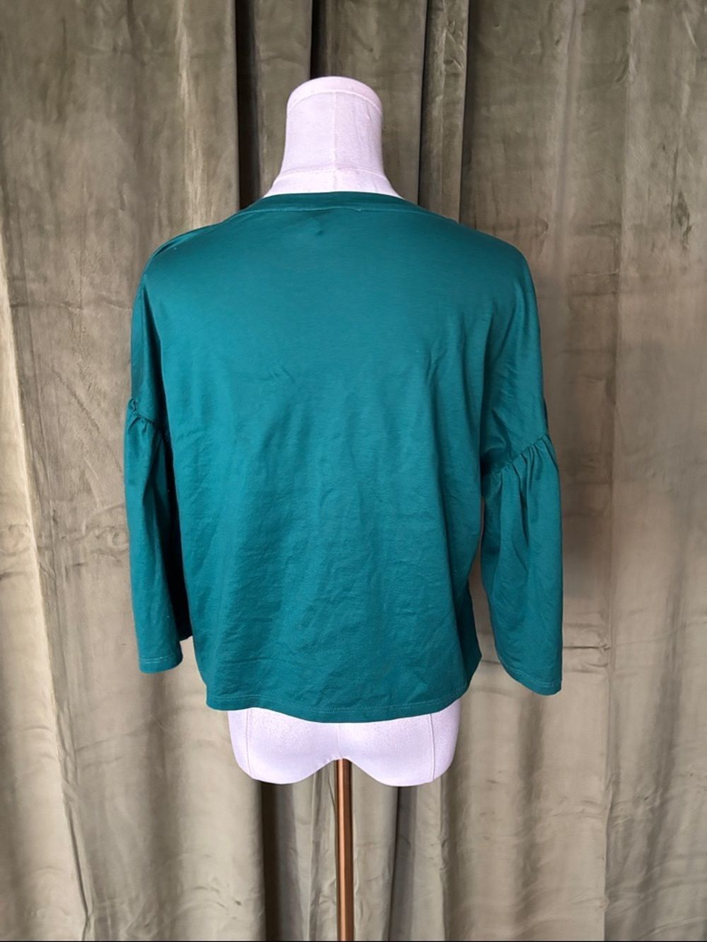 MaxMara weekend Teal bell -Sleeve Crewneck Top, S - Picture 4 of 5